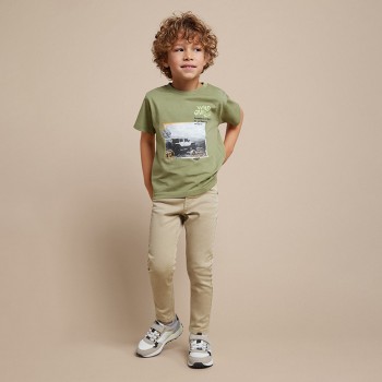 Παιδικό παντελόνι για αγόρια Mayoral μπεζ της άμμου