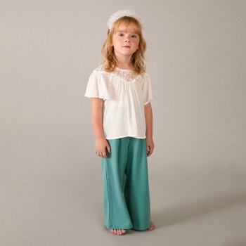 Παιδικό παντελόνι για κορίτσια Mayoral μακό μέντα