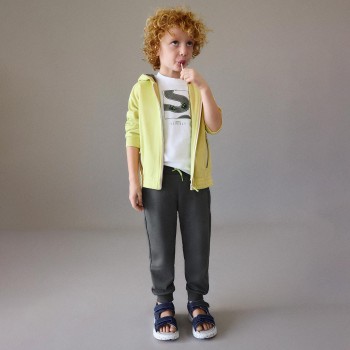 Παιδικό σετ φόρμα για αγόρια Mayoral 3τμχ λαχανί- ανθρακί