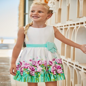 Παιδικό φόρεμα για κορίτσια Mayoral λευκό