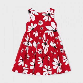 Παιδικό φόρεμα για κορίτσια Mayoral κόκκινο φλοράλ