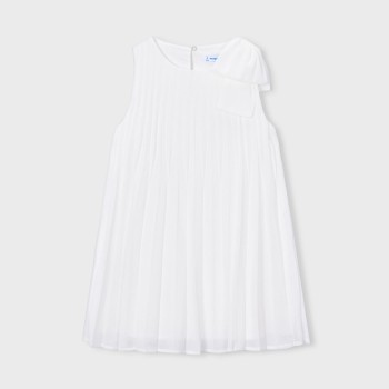 Παιδικό φόρεμα πλισέ για κορίτσια Mayoral εκρού