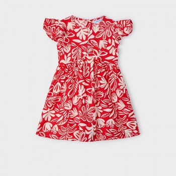 Παιδικό φόρεμα για κορίτσια Mayoral με σχέδια κόκκινο