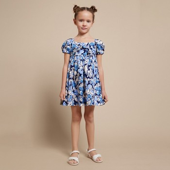 Παιδικό φόρεμα για κορίτσια Mayoral μπλε φλοράλ