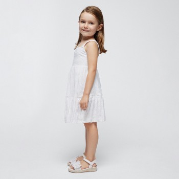 Παιδικό φόρεμα για κορίτσια Mayoral λευκό