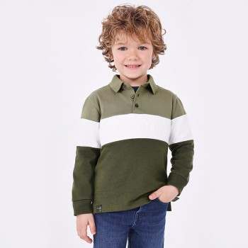 Παιδική μπλούζα polo για αγόρια Mayoral χακί