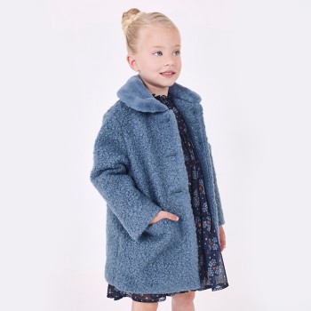 Παιδικό παλτό για κορίτσια Mayoral μπλέ