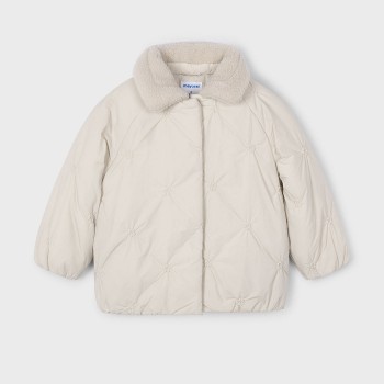 Παιδικό μπουφάν με κέντημα για κορίτσια Mayoral μπεζ