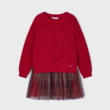Παιδικό φόρεμα για κορίτσια Mayoral κόκκινο