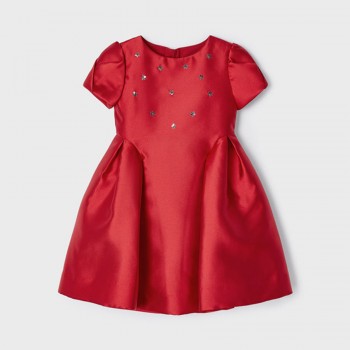 Παιδικό φόρεμα για κορίτσια Mayoral κόκκινο ταφτάς