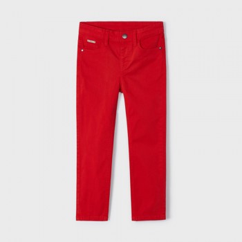 Παιδικό παντελόνι για αγόρια Mayoral slim fit κόκκινο