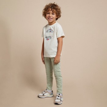 Παιδικό παντελόνι για αγόρια Mayoral slim fit φυστικί