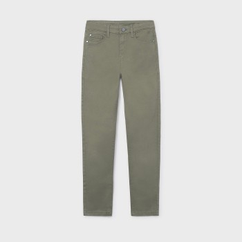 Παιδικό παντελόνι 5τσεπο slim fit για αγόρια Mayoral λαδί