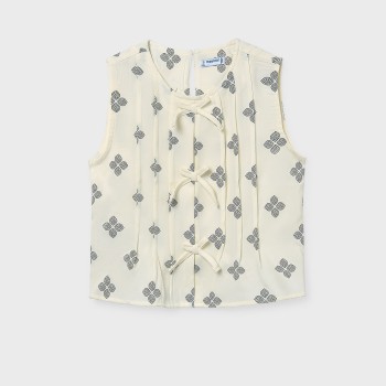 Παιδικό τοπ σταμπωτό για κορίτσια Mayoral μπεζ