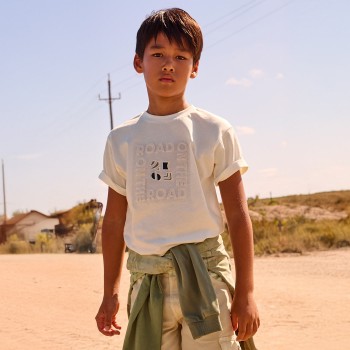 Παιδική μπλούζα για αγόρια Mayoral ανάγλυφη κρεμ