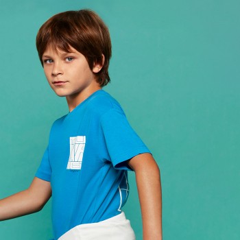 Παιδική μπλούζα για αγόρια Mayoral με στάμπα μπλε