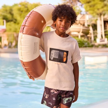 Παιδική μπλούζα μακό για αγόρια Mayoral μπεζ