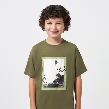 Παιδική μπλούζα για αγόρια Mayoral 2τμχ λαδί-εκρού
