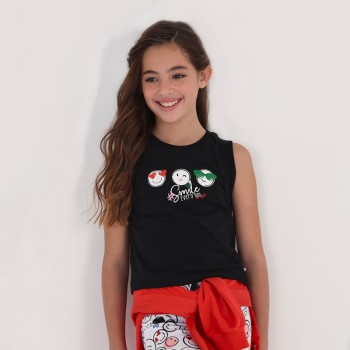 Παιδική μπλούζα για κορίτσια Mayoral αμάνικη μαύρη