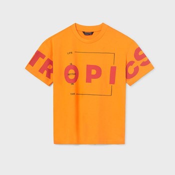 Παιδική μπλούζα για αγορια Mayoral με στάμπα πορτοκαλί