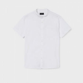 Παιδικό πουκάμισο για αγόρια Mayoral με γιακά μάο λευκό