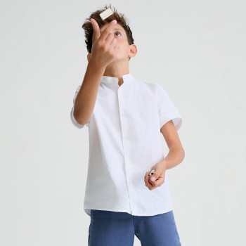 Παιδικό πουκάμισο για αγόρια Mayoral μάο λευκό