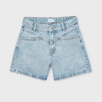 Παιδικό σορτς για κορίτσια Mayoral τζιν ανοιχτό μπλε