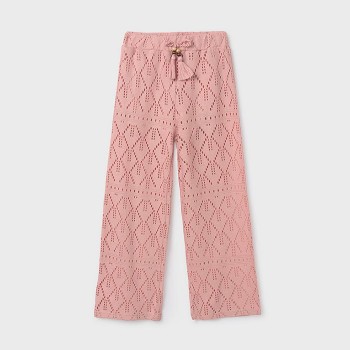 Παιδικό παντελόνι για κορίτσια Mayoral wide ροζ