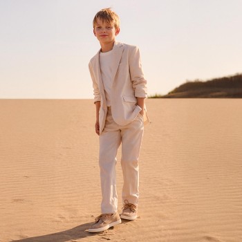 Παιδικό παντελόνι για αγόρια Mayoral λινό μπεζ