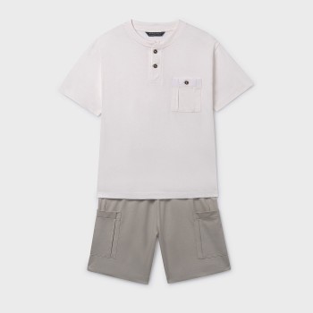 Παιδικό σετ για αγόρια Mayoral  μακό εκρού- μπεζ