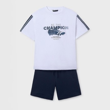 Παιδικό σετ για αγόρια Mayoral μακό λευκό- μαρέν