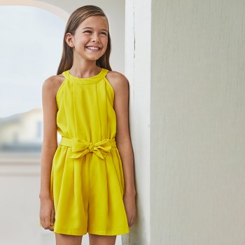 Παιδική ολόσωμα φόρμα για κορίτσια Mayoral κίτρινο