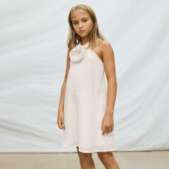 Παιδικό φόρεμα με λουλούδια για κορίτσια Mayoral μπεζ