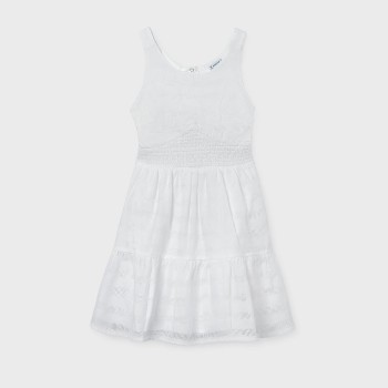 Παιδικό φόρεμα για κορίτσια Mayoral λευκό