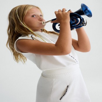 Παιδικό σετ με φούστα μακό για κορίτσια Mayoral εκρού