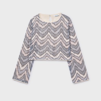 Παιδικό τοπ μακρυμάνικο πιαγέτες για κορίτσια Mayoral γκρι