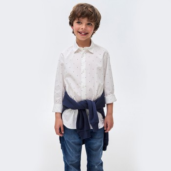 Παιδικό πουκάμισο για αγόρια Mayoral λευκό