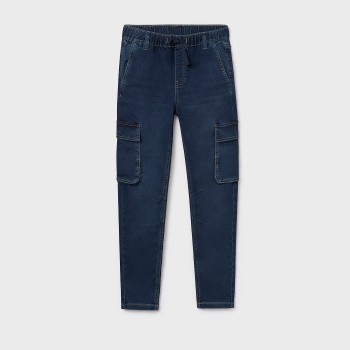 Παιδικό παντελόνι denim cargo για αγόρια Mayoral τζιν