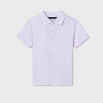 Παιδική μπλούζα πόλο για αγόρια Mayoral λευκό
