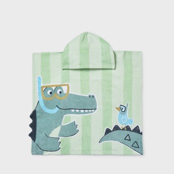 Βρεφική μπουρνουζοπετσέτα με κουκούλα για αγόρια Mayoral πράσινη