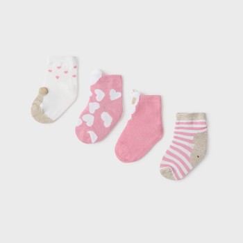 Βρεφικές κάλτσες για κορίτσια Mayoral 4τμχ ροζ