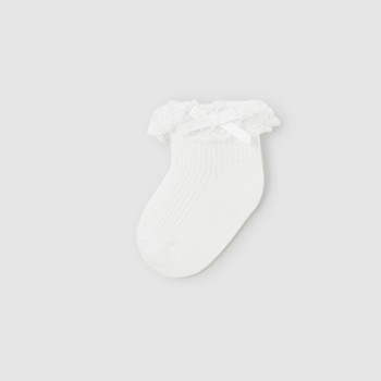 Βρεφικές κάλτσες αμπιγιέ για κορίτσια Mayoral λευκό