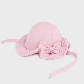 Βρεφικό καπέλο για κορίτσια Mayoral τζιν ροζ