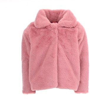 Παλτό παιδικό για κορίτσια Joyce ροζ