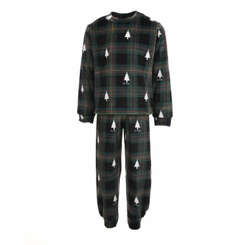 Παιδική πυζάμα χριστουγεννιάτικη για αγόρια Joyce πράσινο-καρρώ