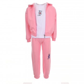 Παιδικό σετ φόρμας 3τμχ για κορίτσια Joyce ροζ