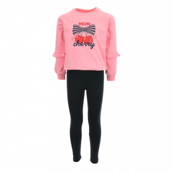 Παιδικό σετ με κολάν για κορίτσια Joyce ροζ- μπλε μαρέν