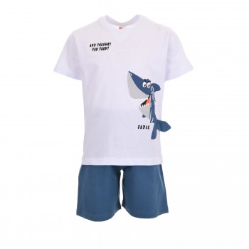 Παιδικό σετ για αγόρια Joyce λευκό-ραφ