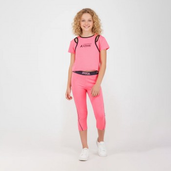 Παιδικό σετ με κάπρι κολάν για κορίτσια Joyce φουξ