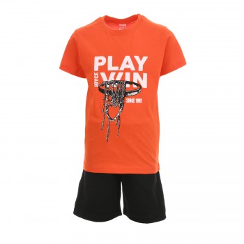 Παιδικό σετ για αγόρια Joyce πορτοκαλί- μαύρο